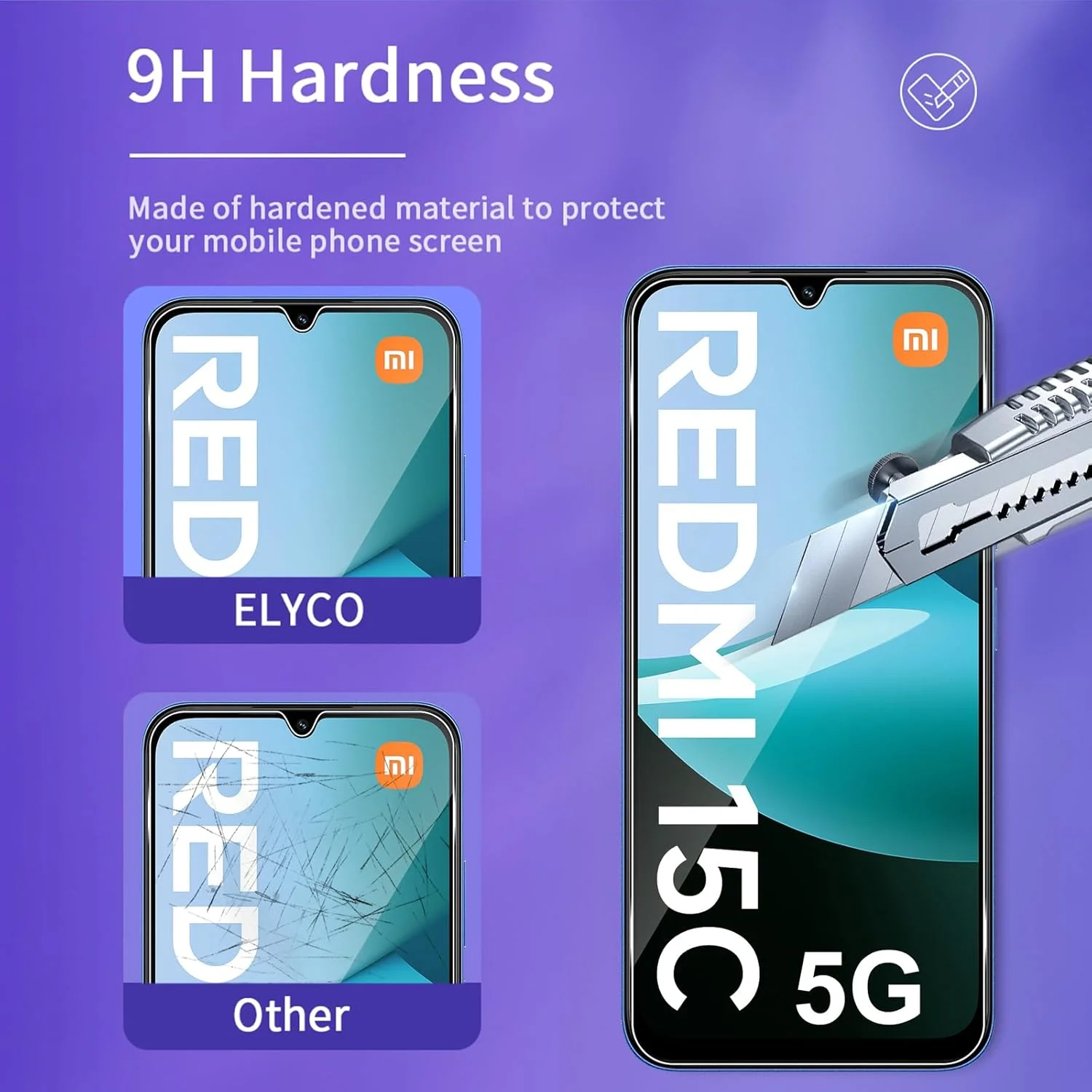 محافظ صفحه نمایش ELYCO سازگار با Xiaomi Redmi 15C 4G/5G، شیشه حرارت دیده، بسته 2 عددی، شیشه محافظ سخت با سختی 9H، شیشه محافظ HD ضد خش و بدون حباب محافظ صفحه نمایش ELYCO سازگار با Xiaomi Redmi 15C 4G/5G، شیشه حرارت دیده، بسته 2 عددی، شیشه محافظ سخت با سختی 9H، شیشه محافظ HD ضد خش و بدون حباب