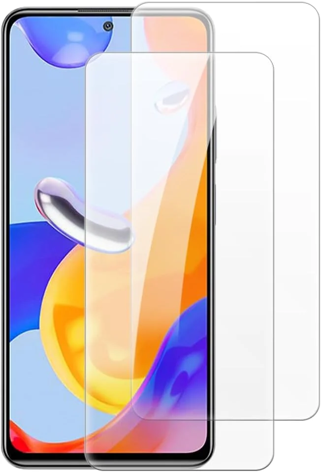 محافظ صفحه نمایش شیشه ای حرارت دیده شانتایم [2 عددی] سازگار با شیائومی ردمی نوت 11E پرو (6.67 اینچ)، شفاف HD ضد خش بدون حباب، سازگار با قاب