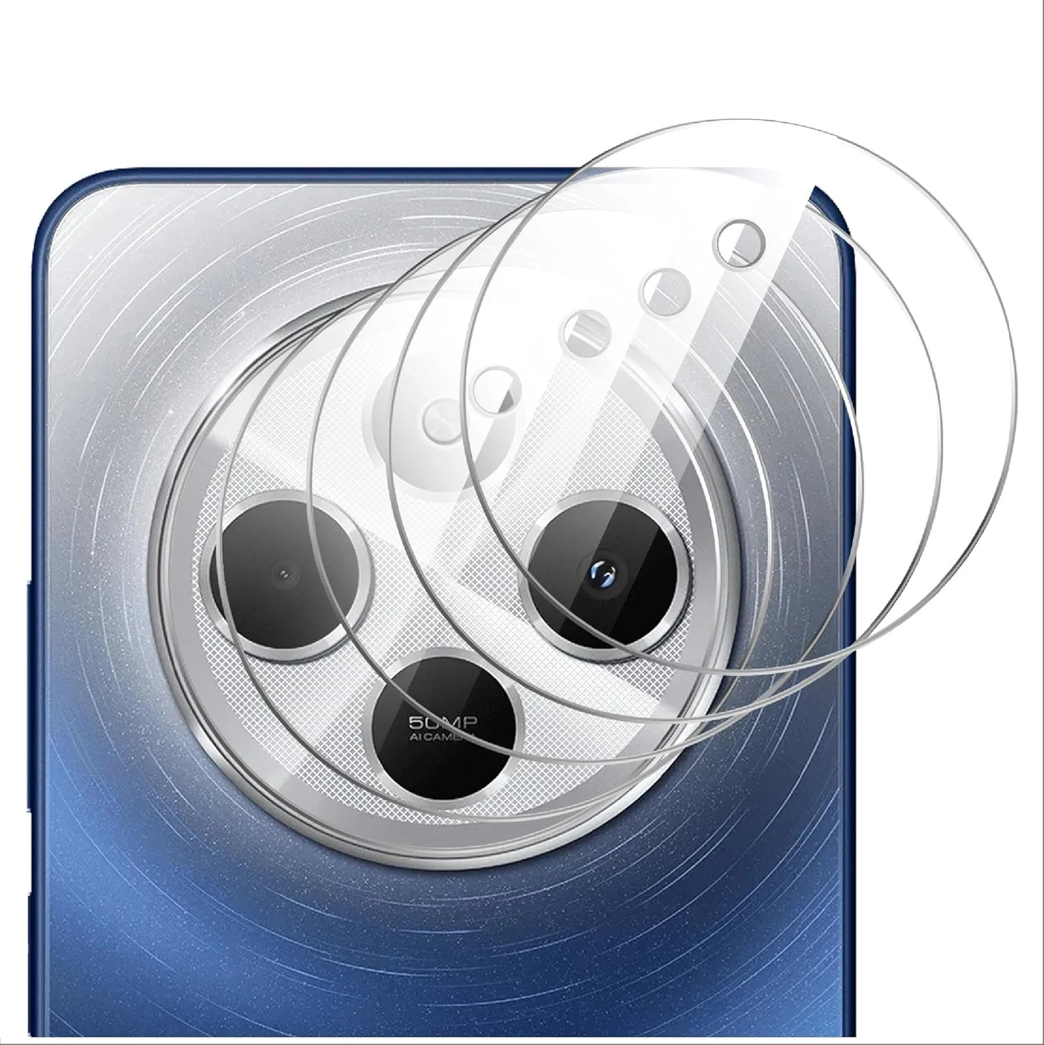 محافظ لنز دوربین فوق باریک GIOPUEY (4 عدد) سازگار با Xiaomi Redmi 14C/Poco C75 4G، شیشه حرارت دیده HD [مقاوم در برابر خراش] محافظ دوربین برای Xiaomi Redmi 14C/Poco C75 4G