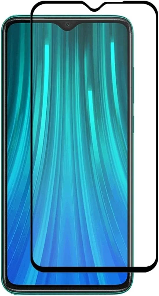 محافظ صفحه نمایش گوشی موبایل Hat-prince با چسب کامل، ضخامت 0.26 میلی‌متر، سختی 9H، شیشه حرارت دیده 2.5D با پوشش کامل، مناسب برای گوشی شیائومی Redmi Note 8 Pro، لوازم جانبی موبایل