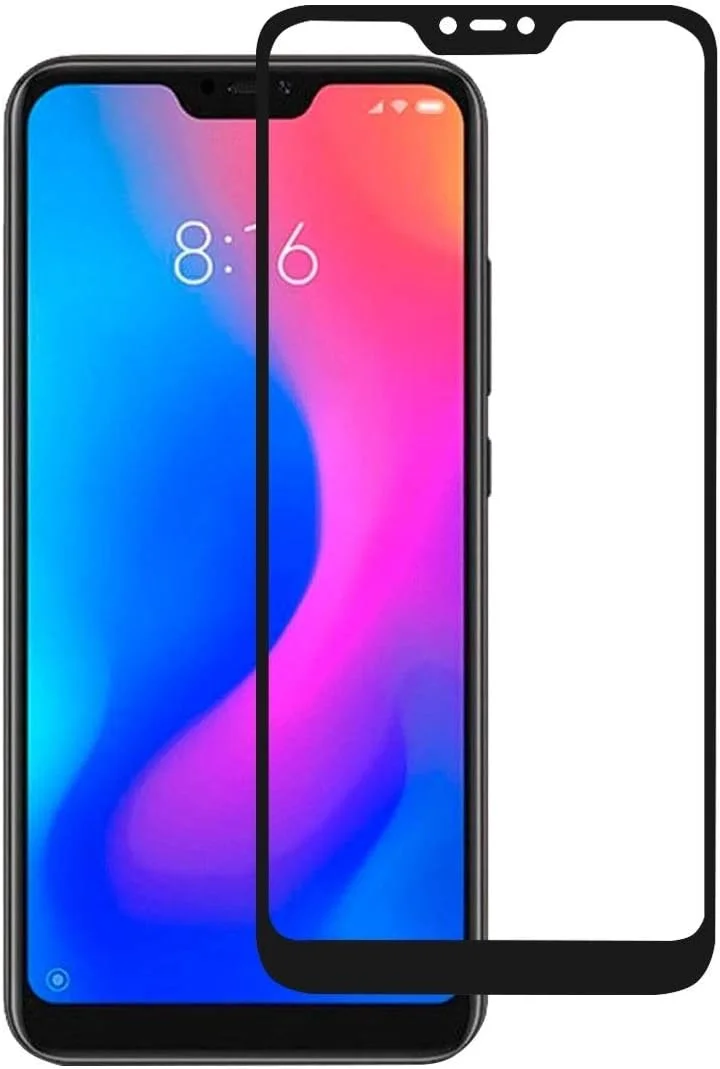 محافظ صفحه نمایش شیشه ای حرارت دیده با چسب کامل و پوشش کامل برای تلفن های همراه شیائومی ردمی نوت 6، لوازم جانبی تلفن همراه