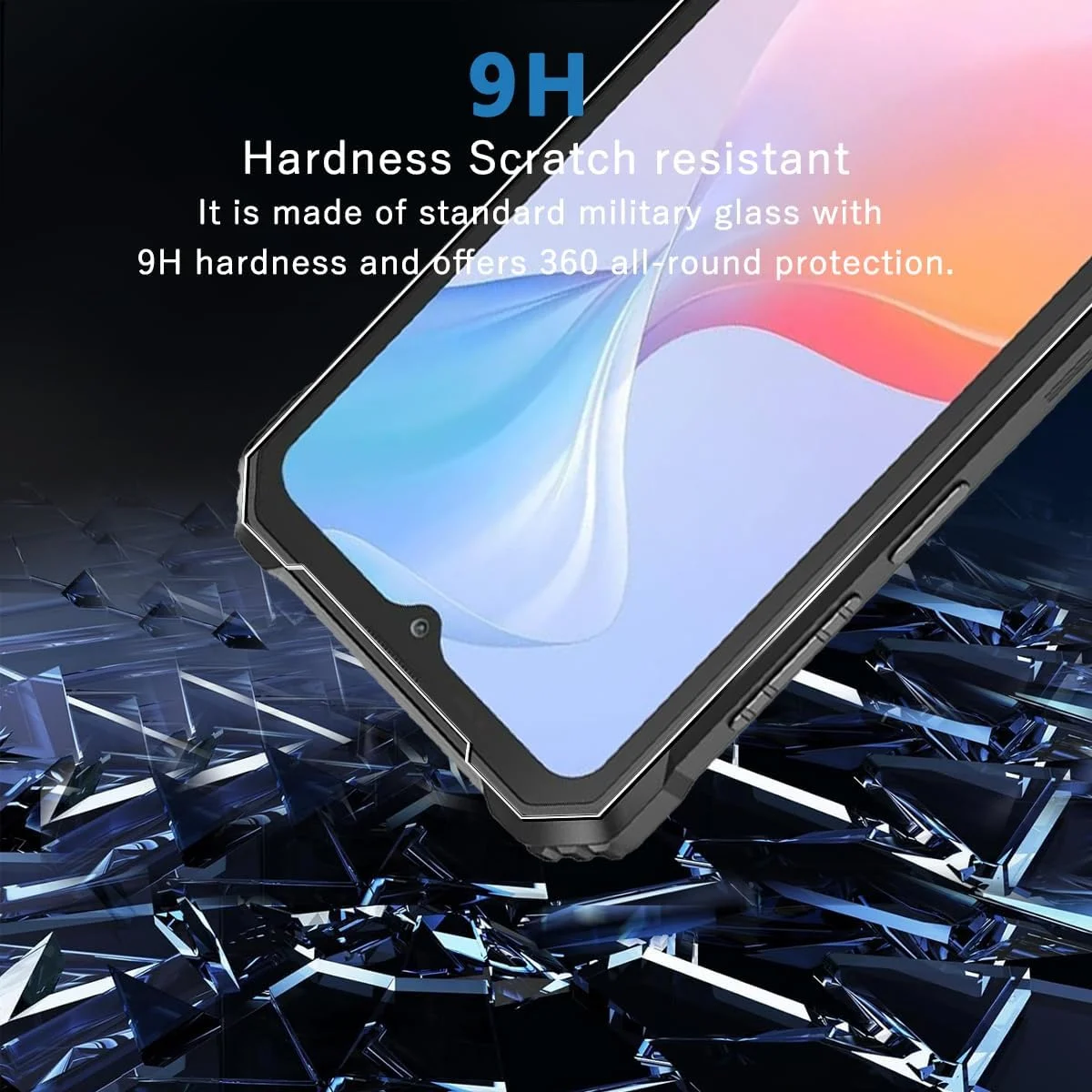 محافظ صفحه نمایش شیشه ای حرارت دیده رن‌میکو 3 عددی برای بلک ویو BV6200 / بلک ویو BV6200 پرو، محافظ صفحه نمایش با سختی 9H، فیلم ضد خش شفاف با کیفیت Ultra HD و بدون حباب