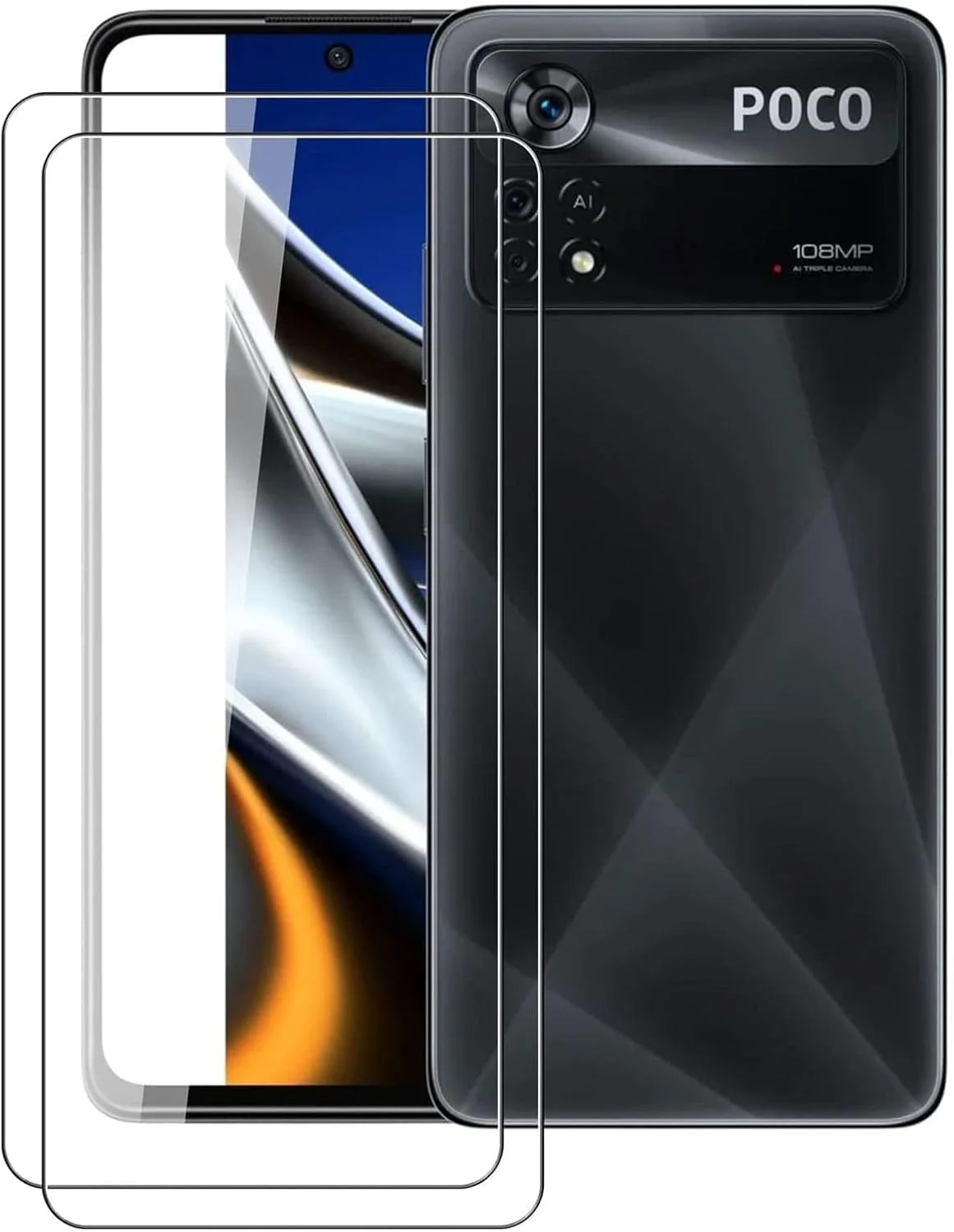 محافظ صفحه شیشه ای AWH برای شیائومی پوکو X4pro، سختی 9H، ضد خش، شیشه حرارت دیده بدون حباب، جایگزین صفحه نمایش 6.67 اینچی 2022 (مخصوص پوکو X4pro)