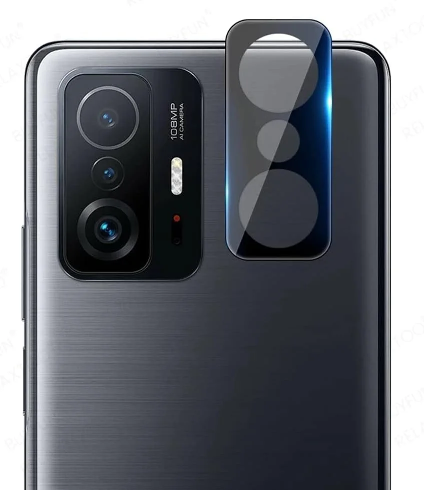 محافظ لنز دوربین شیشه ای حرارت دیده مشکی YSJJZRL مدل 9H 3D مناسب برای Xiaomi 11/11 Pro/Poco C3/12/13 و غیره (برای Xiaomi 11) (2 عدد)