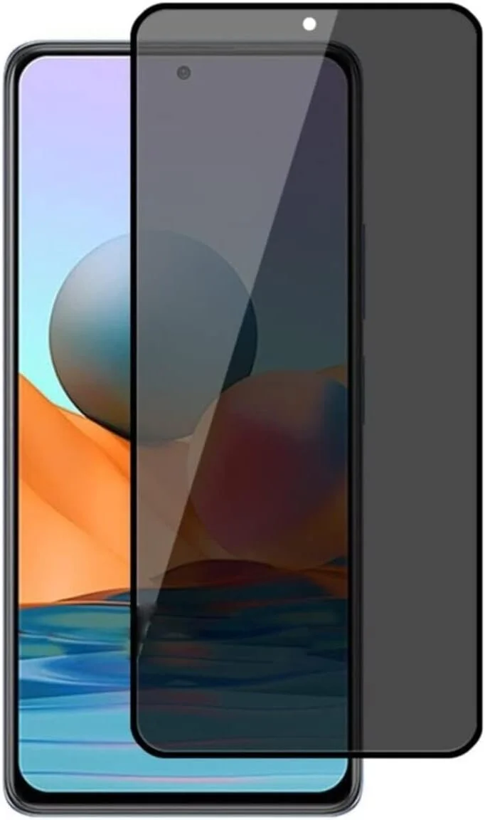 محافظ صفحه نمایش حریم خصوصی ضد جاسوسی شیشه ای Muzz برای شیائومی Redmi Note 10، Redmi Note 10 Pro Max، Poco F3