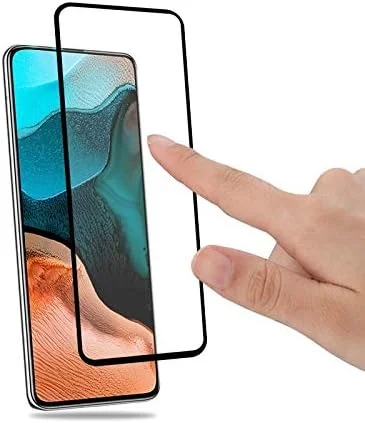 محافظ صفحه نمایش شیشه ای شیائومی Redmi K30 Pro ضخامت 0.33mm سختی 9H لبه 2.5D چسب کامل لوازم جانبی تلفن همراه