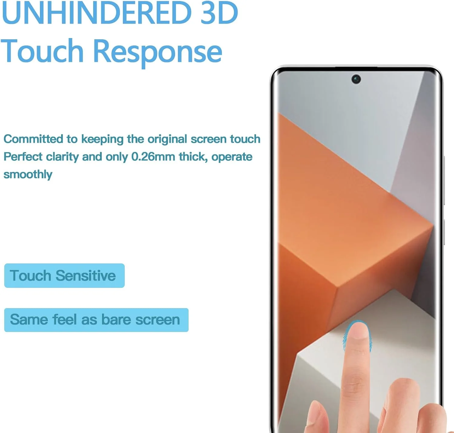 محافظ صفحه نمایش و لنز دوربین شیشه ای Anoowkoa (بسته 2+2) مناسب برای گوشی شیائومی Redmi Note 13 Pro Plus 5G / Redmi Note 13 Pro+ 5G، ضد اثر انگشت