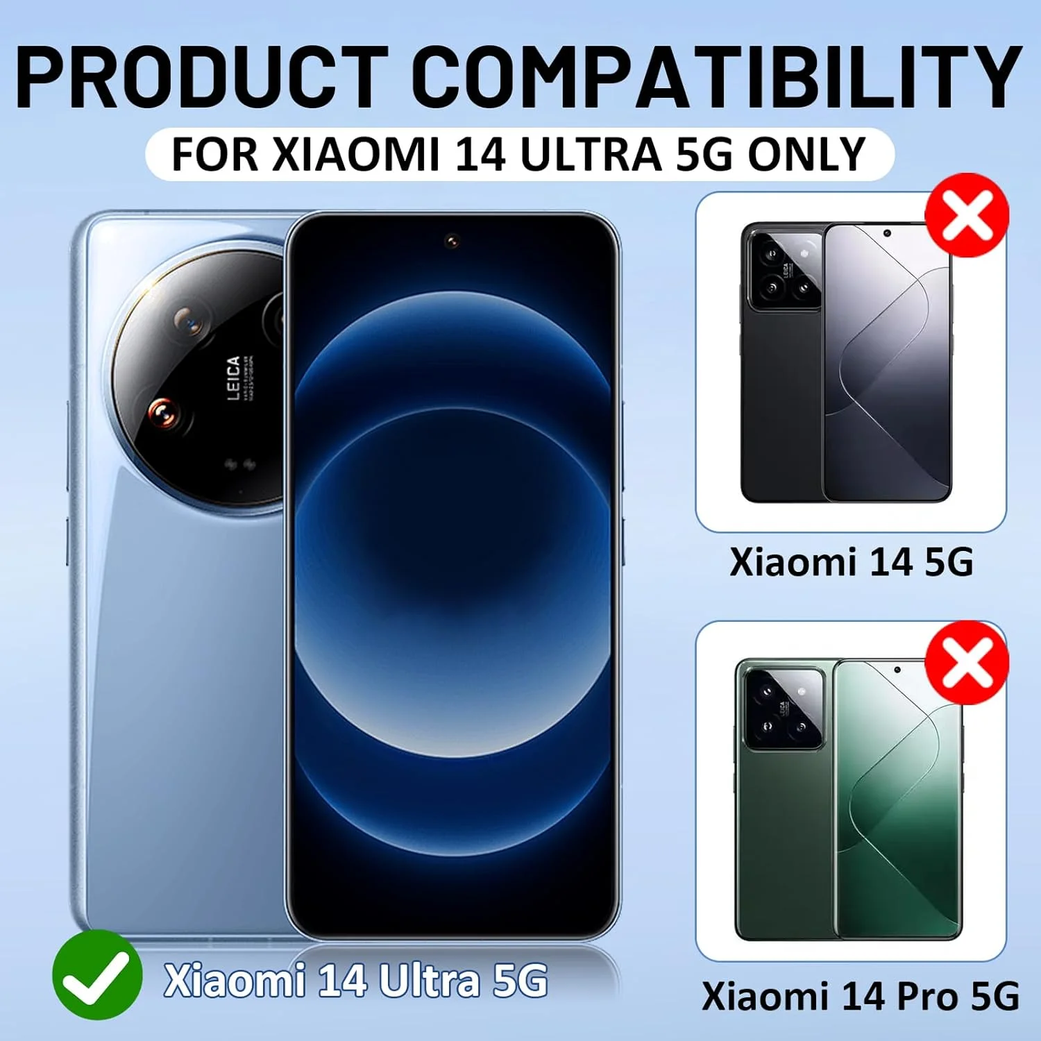 محافظ صفحه نمایش شیشه ای تمپرد دامهاتس بسته 2 عددی برای شیائومی 14 5G 6.36 اینچ، شامل 1 محافظ فلزی دوربین و 1 فیلم پشت فیبر کربنی، سختی 9H، نصب بدون حباب، فوق العاده شفاف و