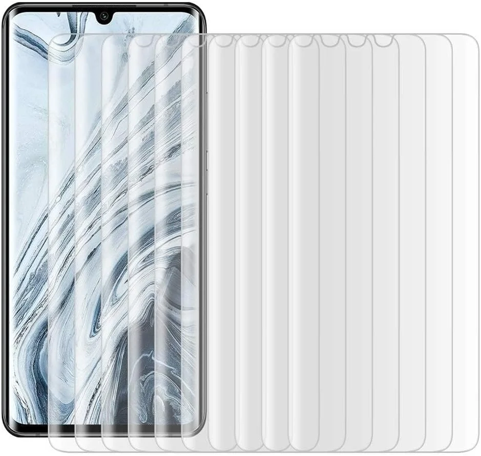 محافظ صفحه نمایش 25 عددی برای گوشی شیائومی می نوت 10، فیلم شیشه ای حرارت دیده با لبه منحنی سه بعدی 9H HD (شفاف) لوازم جانبی تلفن همراه