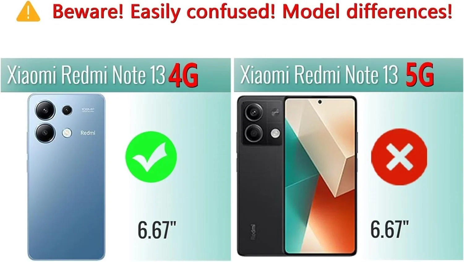 کاور WBWONE برای شیائومی Redmi Note 13 4G، قاب پشتی باریک با رنگ های گرادیانی از جنس شیشه حرارت دیده 9H، کاور محافظ بامپر سیلیکونی لبه TPU - 4