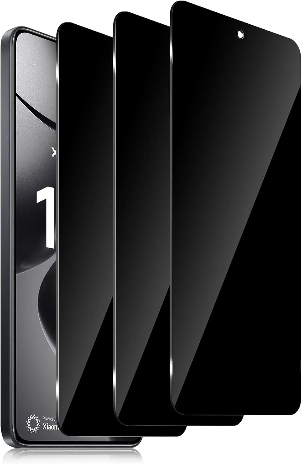 محافظ صفحه نمایش حریم خصوصی Xunzii برای شیائومی 14T/14T Pro، شیشه حرارت دیده، فیلم حریم خصوصی ضد خش با سختی 9H، محافظ شیشه ای ضد جاسوسی و ضد دید، شیشه محافظ حریم خصوصی بدون حباب