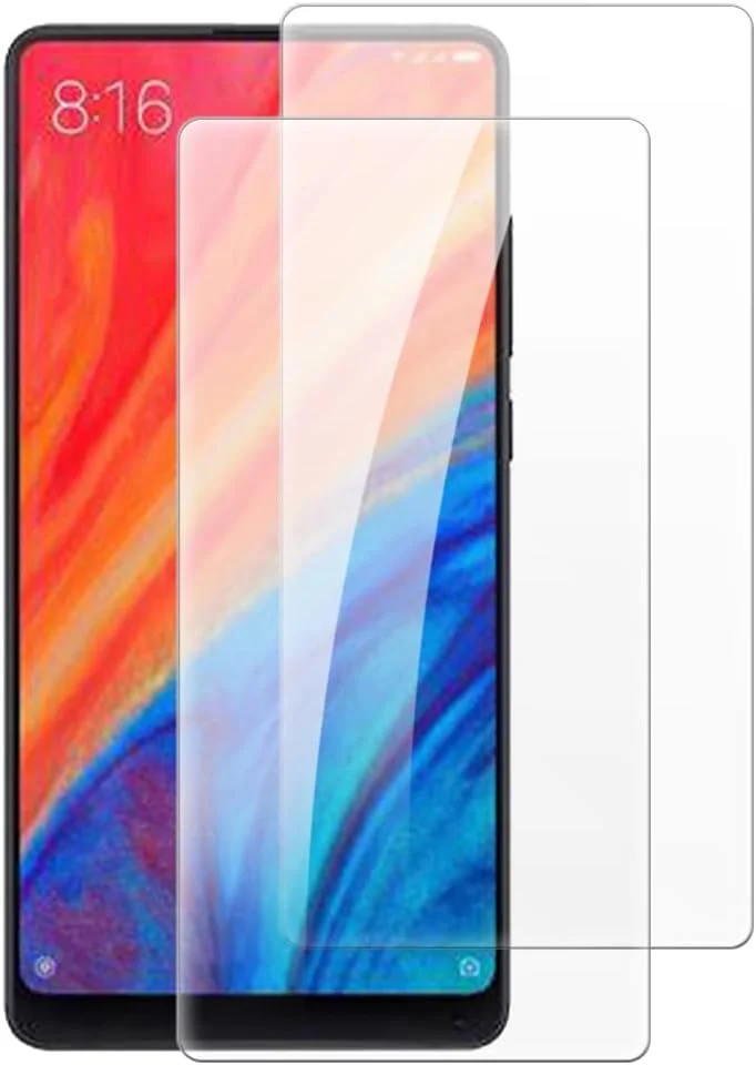 شاین تایم [بسته 2 عددی] محافظ صفحه نمایش شیشه ای سازگار با شیائومی می میکس 2S (5.99 اینچ)، شفافیت HD، ضد خش، بدون حباب، سازگار با قاب