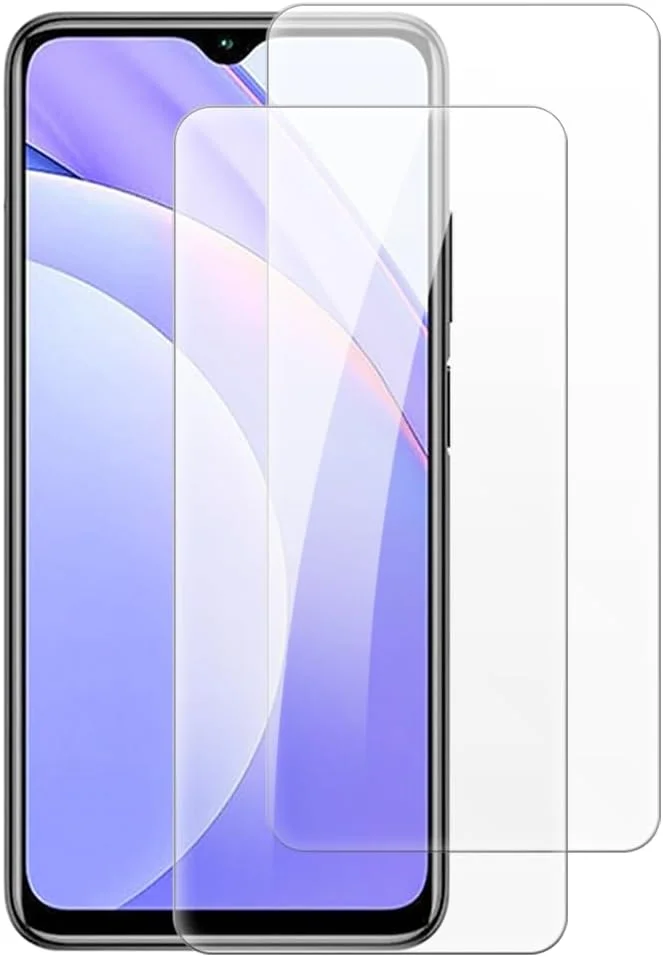 محافظ صفحه نمایش شیشه ای حرارت دیده شانتایم [2 عددی] سازگار با شیائومی ردمی 9 تی (6.53 اینچ)، شفاف HD ضد خش بدون حباب، سازگار با قاب
