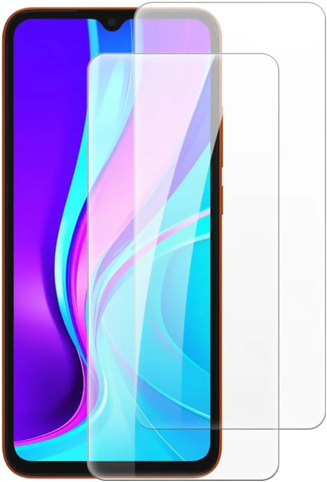 شاین تایم [بسته 2 عددی] محافظ صفحه نمایش شیشه ای حرارت دیده سازگار با شیائومی Redmi 10A (6.53 اینچ)، HD شفاف ضد خش بدون حباب، سازگار با قاب