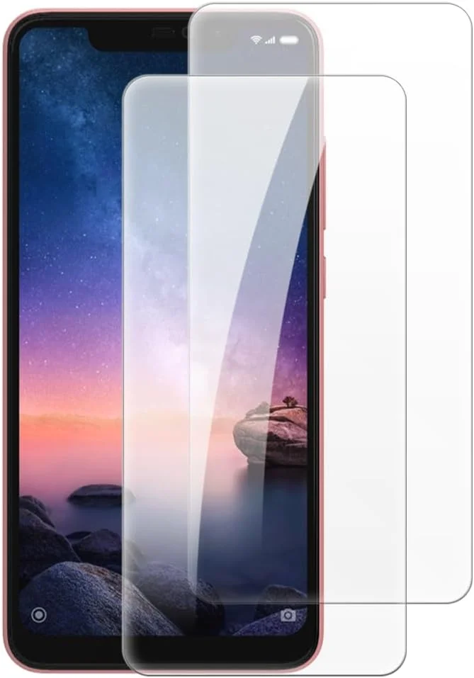 محافظ صفحه نمایش شیشه ای حرارت دیده شانتایم [2 عددی] سازگار با شیائومی ردمی نوت 6 پرو (6.26 اینچ)، شفافیت HD ضد خش بدون حباب، سازگار با قاب