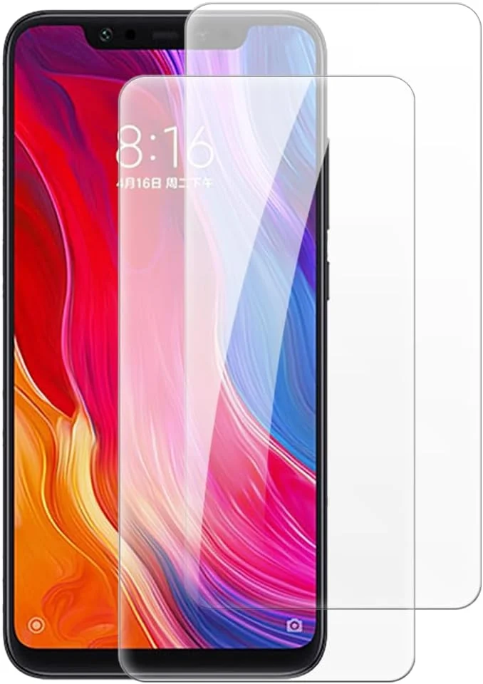 محافظ صفحه نمایش شیشه ای حرارت دیده شانتایم [2 عددی] سازگار با شیائومی می 8 (6.21 اینچ)، شفافیت HD، ضد خش، بدون حباب، سازگار با قاب