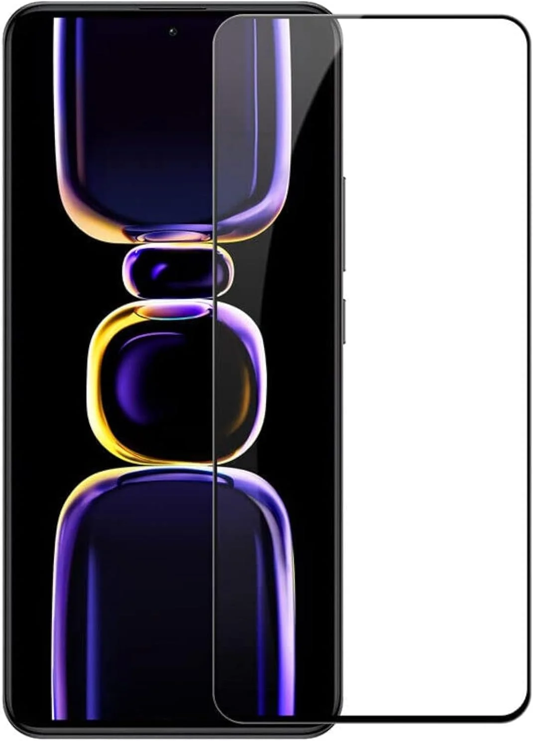 محافظ صفحه نمایش شیشه ای برای گوشی شیائومی پوکو F5 Pro 5G / ردمی K60 Pro 5G / K60 5G، ضخامت 0.26 میلی متر، پوشش کامل 2.5D با حساسیت لمسی بالا برای پوکو F5 Pro / ردمی K60 / K60 Pro