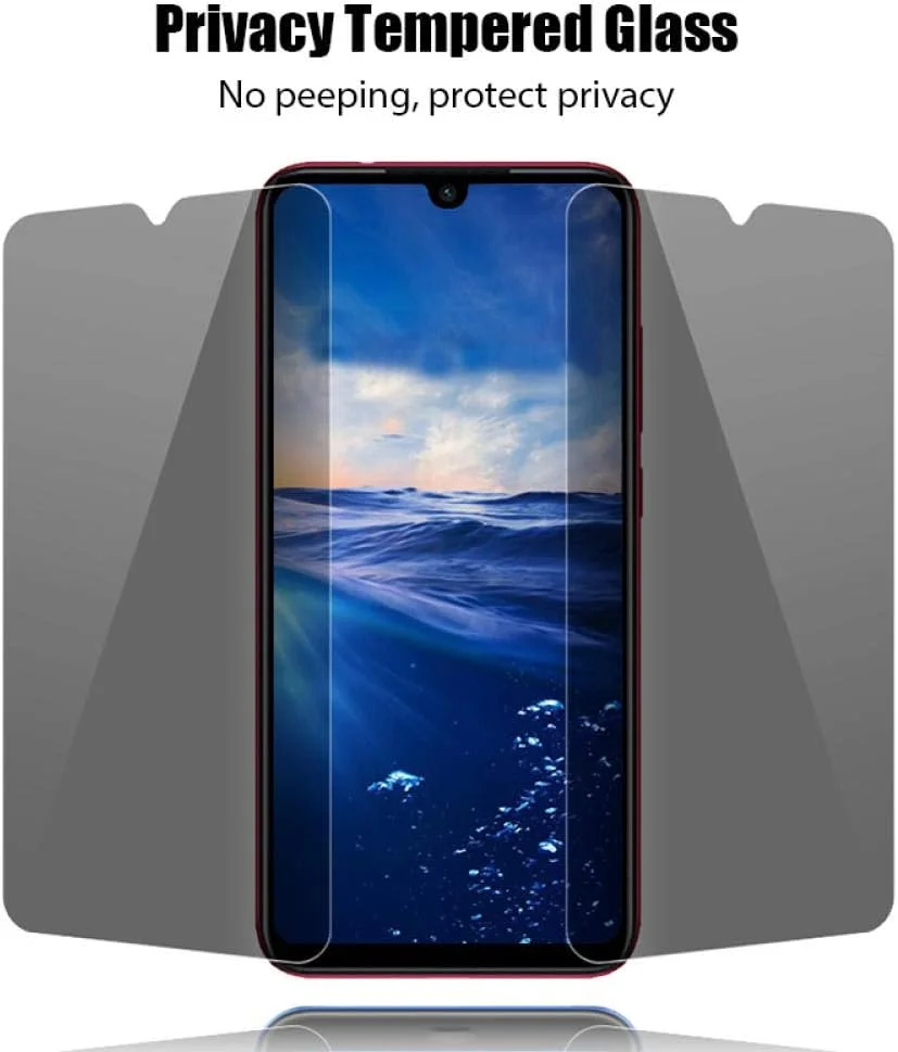 بسته 3 عددی محافظ صفحه نمایش حریم خصوصی شیشه ای حرارت دیده ضد جاسوسی برای گوشی های شیائومی ردمی نوت 7 6 5 پرو مکس 5G 4G مناسب برای ردمی نوت 5