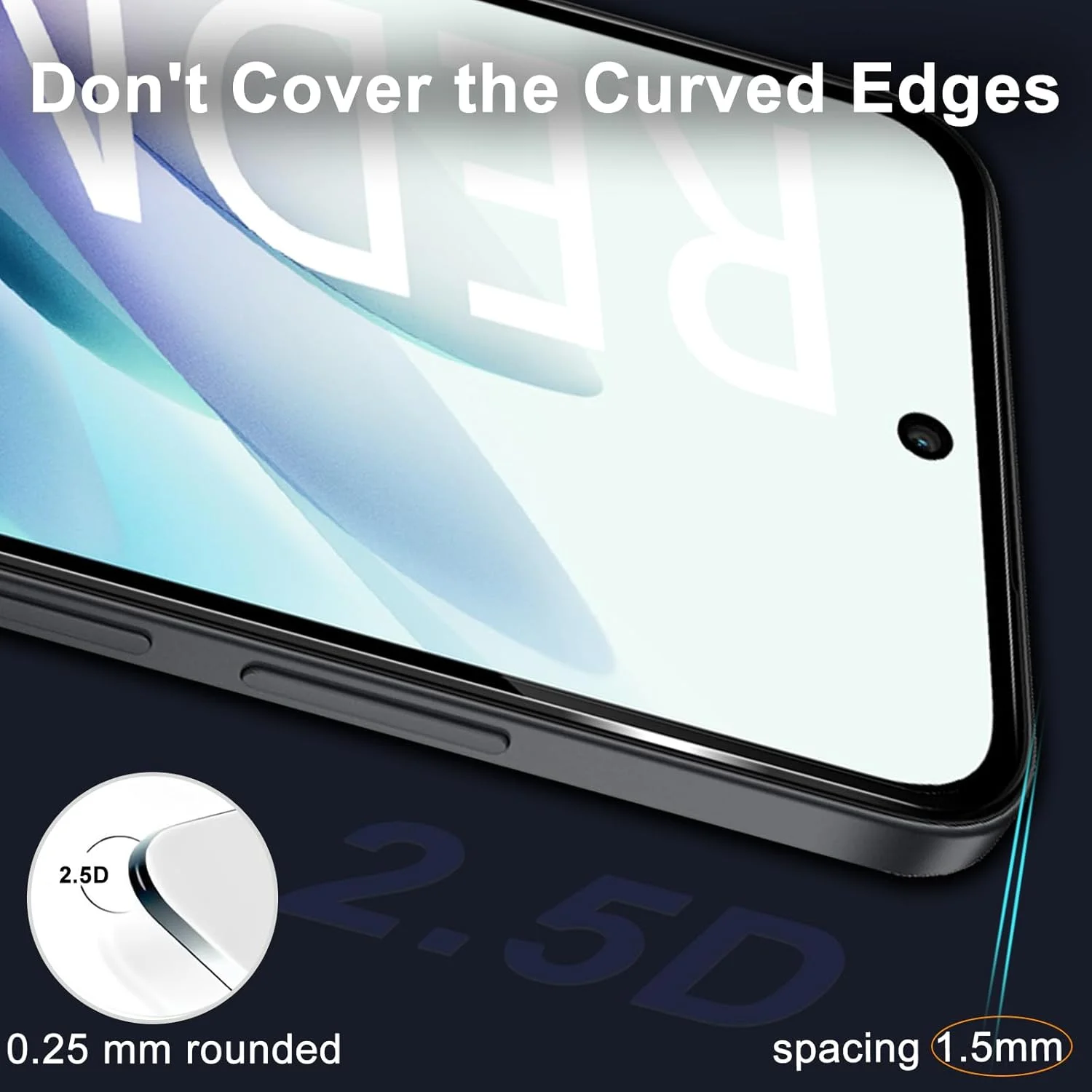 محافظ صفحه نمایش شیشه ای حرارت دیده GEEMEE برای شیائومی Redmi 15 4G، بسته 2 عددی محافظ شیشه ای + 2 عدد محافظ صفحه نمایش دوربین، فیلم شیشه ای با سختی 9H، محافظ صفحه نمایش شفاف HD، محافظ صفحه نمایش ضد خش