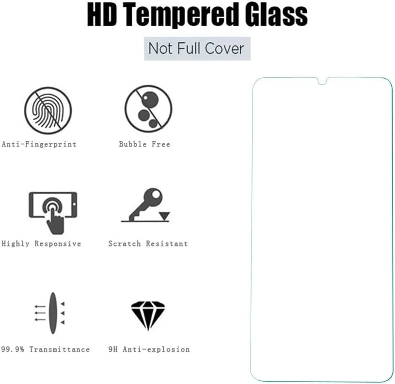 محافظ صفحه نمایش HACIEN سازگار با Xiaomi Redmi A2، محافظ صفحه شیشه ای سخت با سختی 9H، بدون حباب، فیلم شیشه ای حرارت دیده، محافظ صفحه نمایش برای Xiaomi Redmi A2 [بسته 3 عددی]