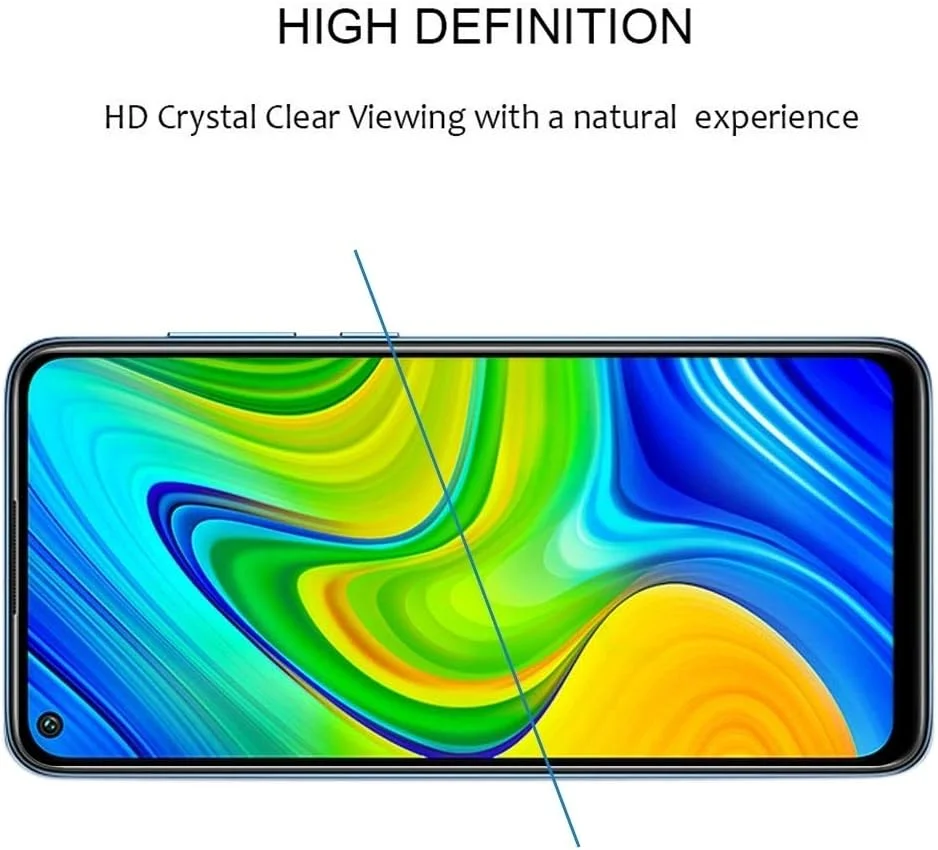 محافظ صفحه نمایش گوشی شیائومی ردمی نوت 9، 25 عددی، چسب کامل، شیشه حرارت دیده تمام صفحه، لوازم جانبی تلفن همراه