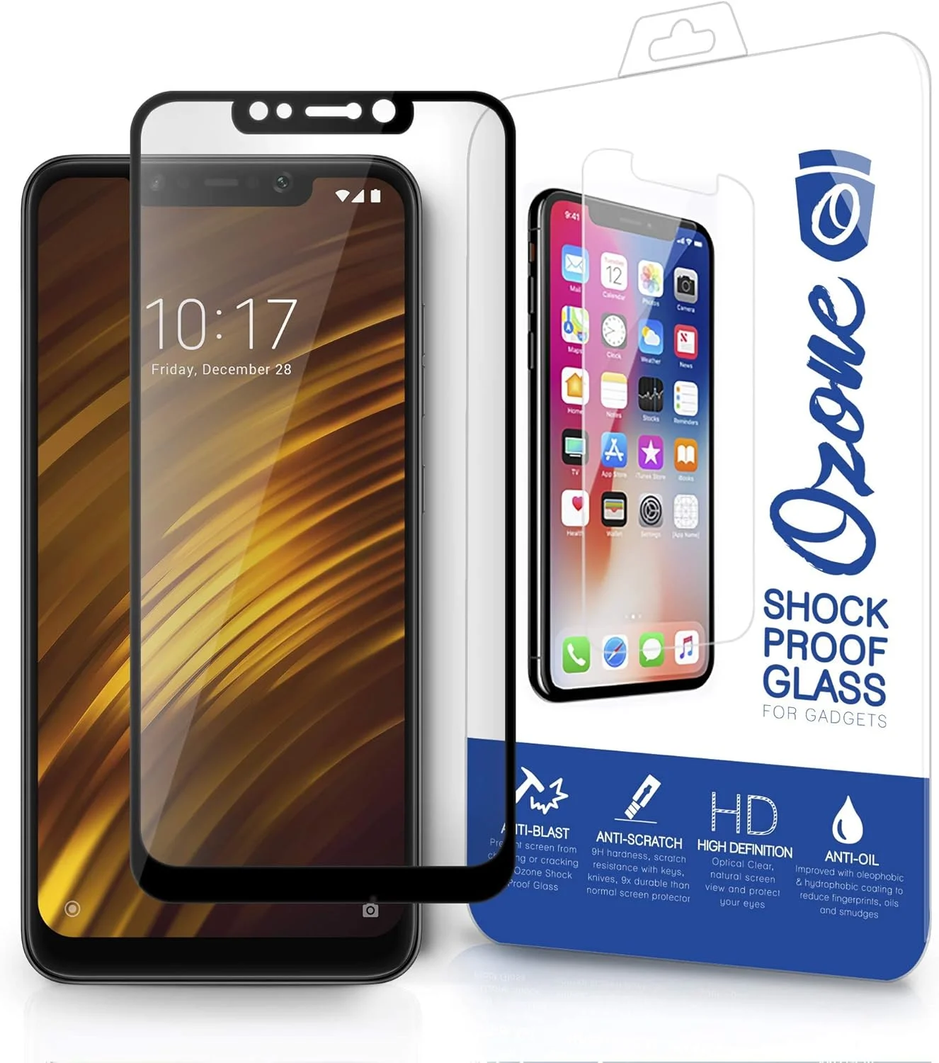 محافظ صفحه نمایش شیشه ای شیائومی پوکوفون F1 (Poco F1) ضد ضربه HD - مشکی محافظ صفحه نمایش شیشه ای شیائومی پوکوفون F1 (Poco F1) ضد ضربه HD - مشکی