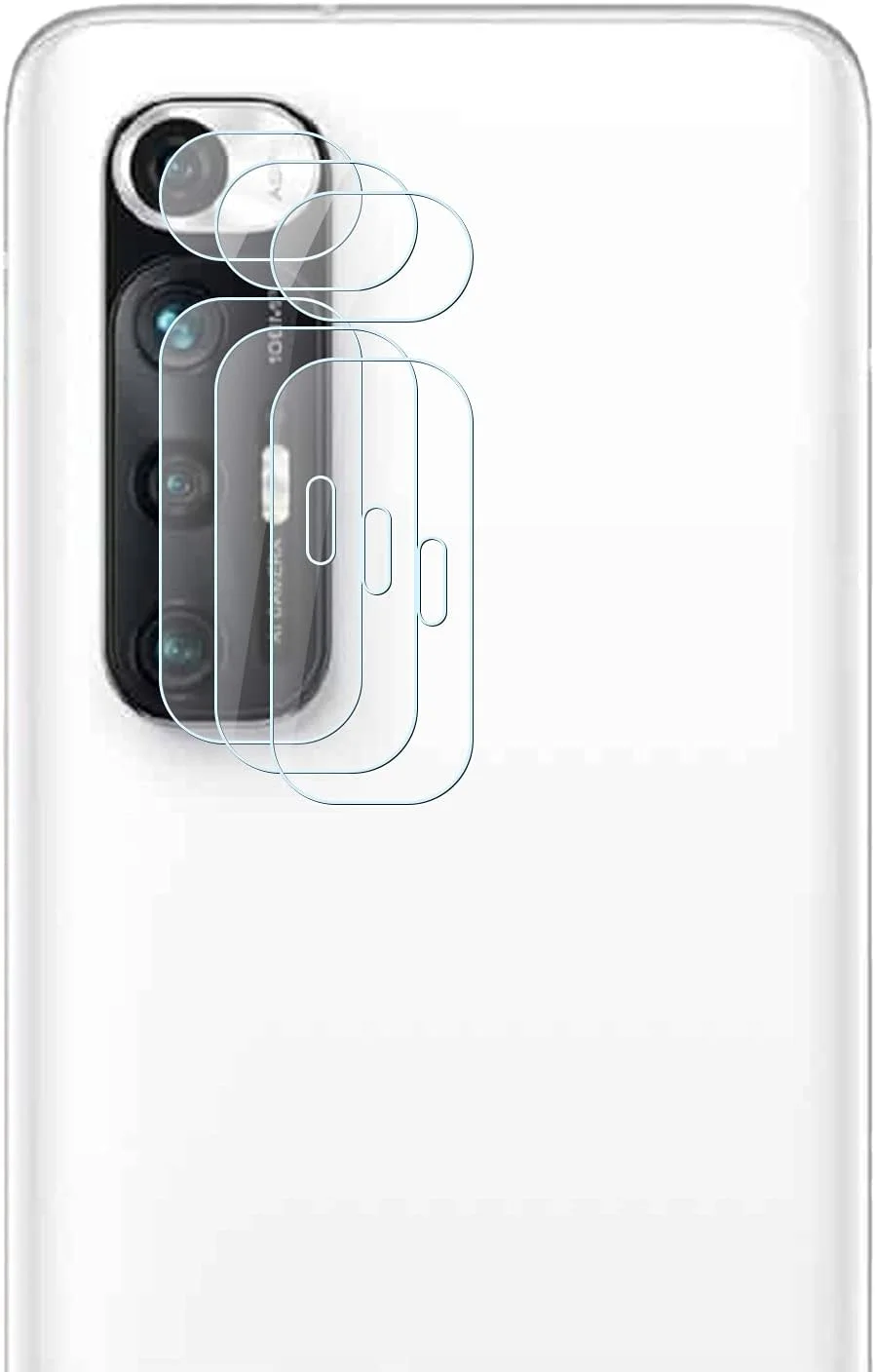 محافظ لنز دوربین AYSOW برای XIAOMI MI 10S 5G، فیلم لنز شیشه ای سخت شده HD، ضد اثر انگشت/ضد خش، بدون حباب، نصب آسان، سختی 9H، محافظ دوربین برای XIAOMI MI 10S 5G [بسته 3 عددی]