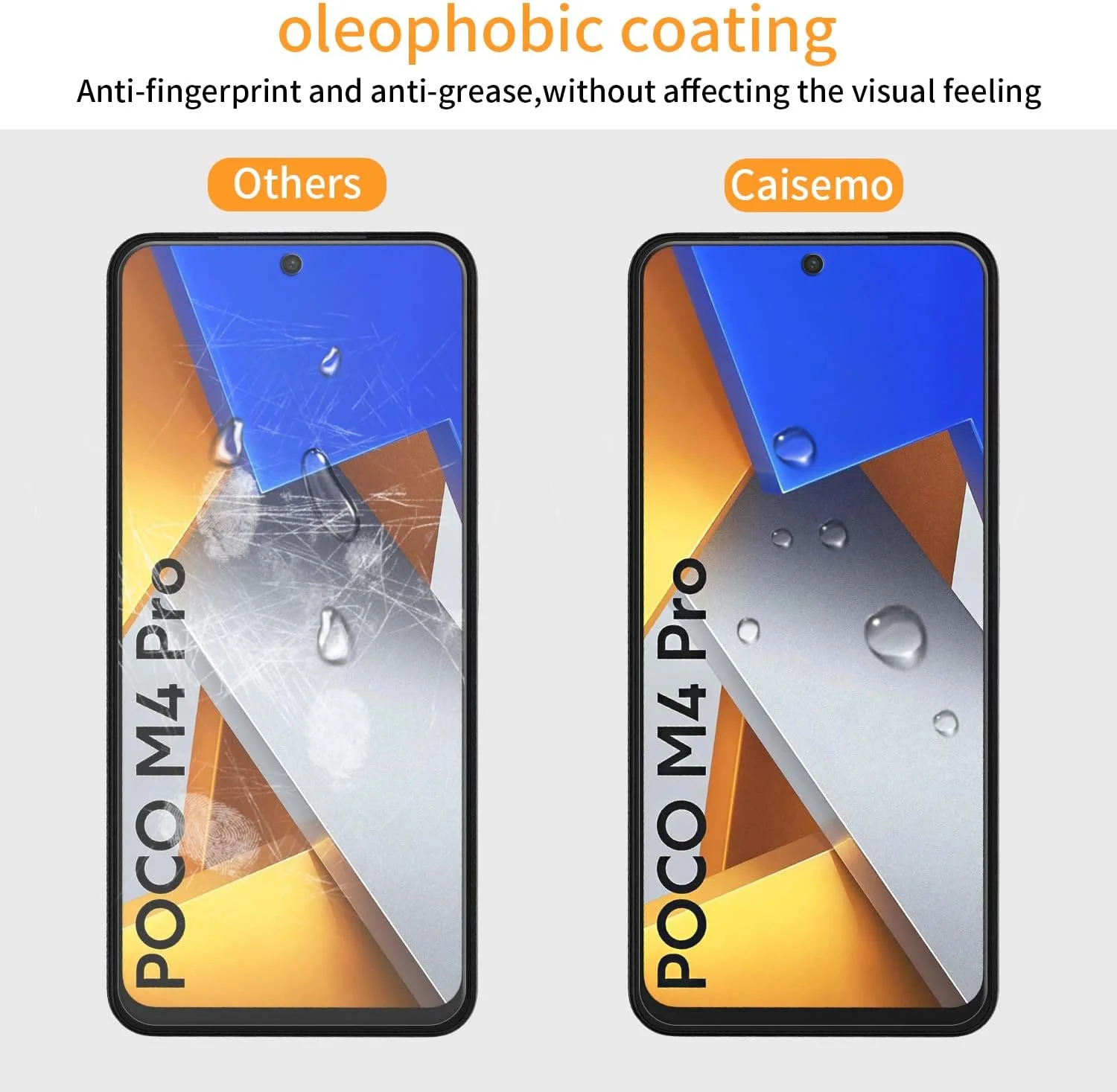 محافظ صفحه نمایش شیشه ای تمپرد Caisemo (2 عددی) برای شیائومی پوکو M4 Pro 4G 6.43 اینچ، سختی 9H، ضد خش، لمس نرم محافظ صفحه نمایش شیشه ای تمپرد Caisemo (2 عددی) برای شیائومی پوکو M4 Pro 4G 6.43 اینچ، سختی 9H، ضد خش، لمس نرم