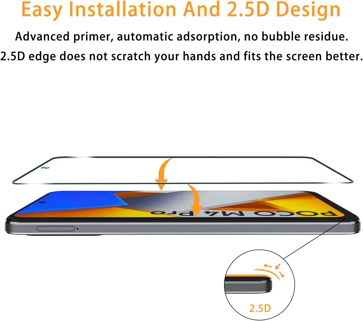 محافظ صفحه نمایش شیشه ای تمپرد Caisemo (2 عددی) برای شیائومی پوکو M4 Pro 4G 6.43 اینچ، سختی 9H، ضد خش، لمس نرم محافظ صفحه نمایش شیشه ای تمپرد Caisemo (2 عددی) برای شیائومی پوکو M4 Pro 4G 6.43 اینچ، سختی 9H، ضد خش، لمس نرم