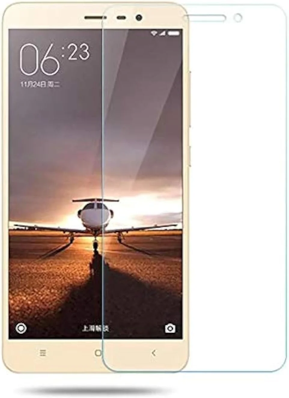 محافظ صفحه نمایش شیشه ای شیائومی ردمی نوت 3، گوشه های گرد 2.5D، مقاومت بالا در برابر ضربه 9H