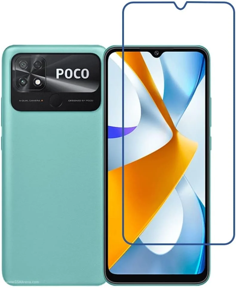 محافظ صفحه نمایش شیشه ای تمپرد فول چسب لبه به لبه EMODIL برای شیائومی پوکو C40 / ردمی 10C / ردمی 10 (هند)