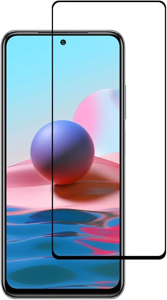 محافظ صفحه نمایش 99D Al-HuTrusHi سازگار با شیائومی Redmi Note 10 / محافظ صفحه نمایش شیائومی Redmi Note 10s، [نصب آسان] [بدون حباب] [سازگار با قاب] [ضد خش]، [ضد اثر انگشت]