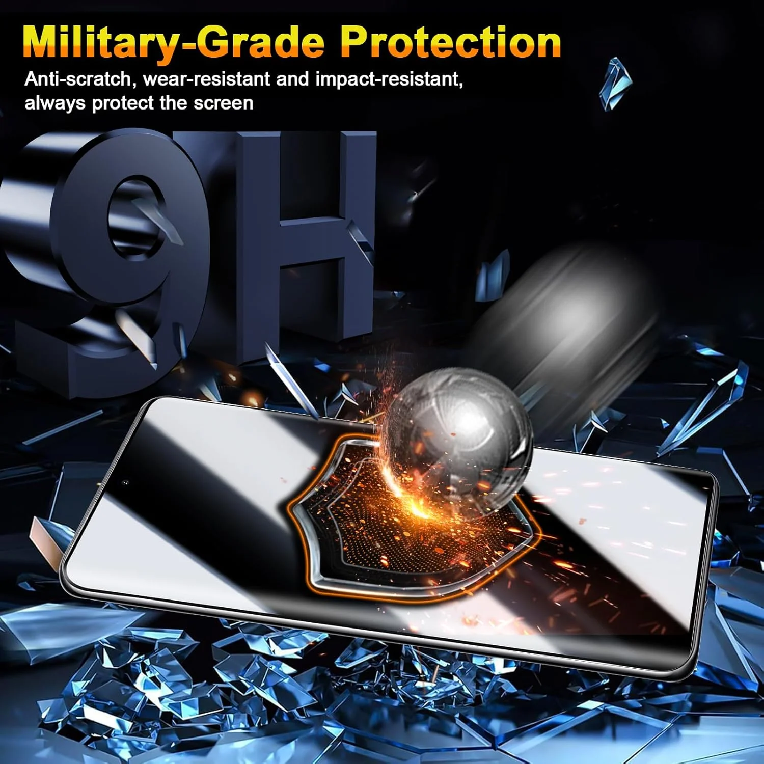 محافظ صفحه نمایش شیشه ای حرارتی QULLOO برای شیائومی Redmi Note 14 Pro 5G/Poco X7 5G، [2+2] تکه محافظ صفحه نمایش و محافظ دوربین عقب، فیلم محافظ صفحه نمایش با وضوح HD و ضد خش