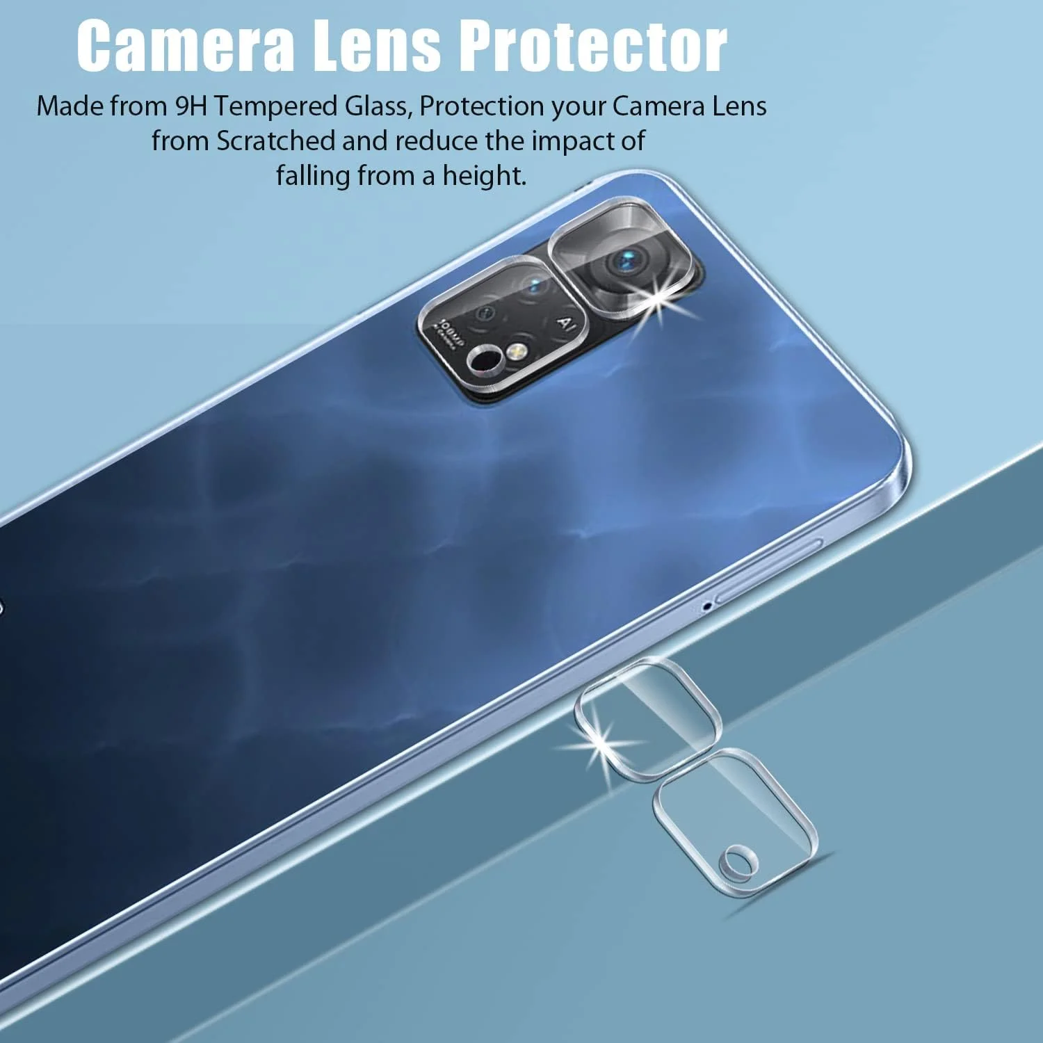 محافظ صفحه نمایش شیشه ای حریم خصوصی زکینگ [2+2 بسته] برای شیائومی Redmi Note 11 Pro 5G و محافظ لنز دوربین، [ضد خش] وضوح HD سختی 9H بدون حباب