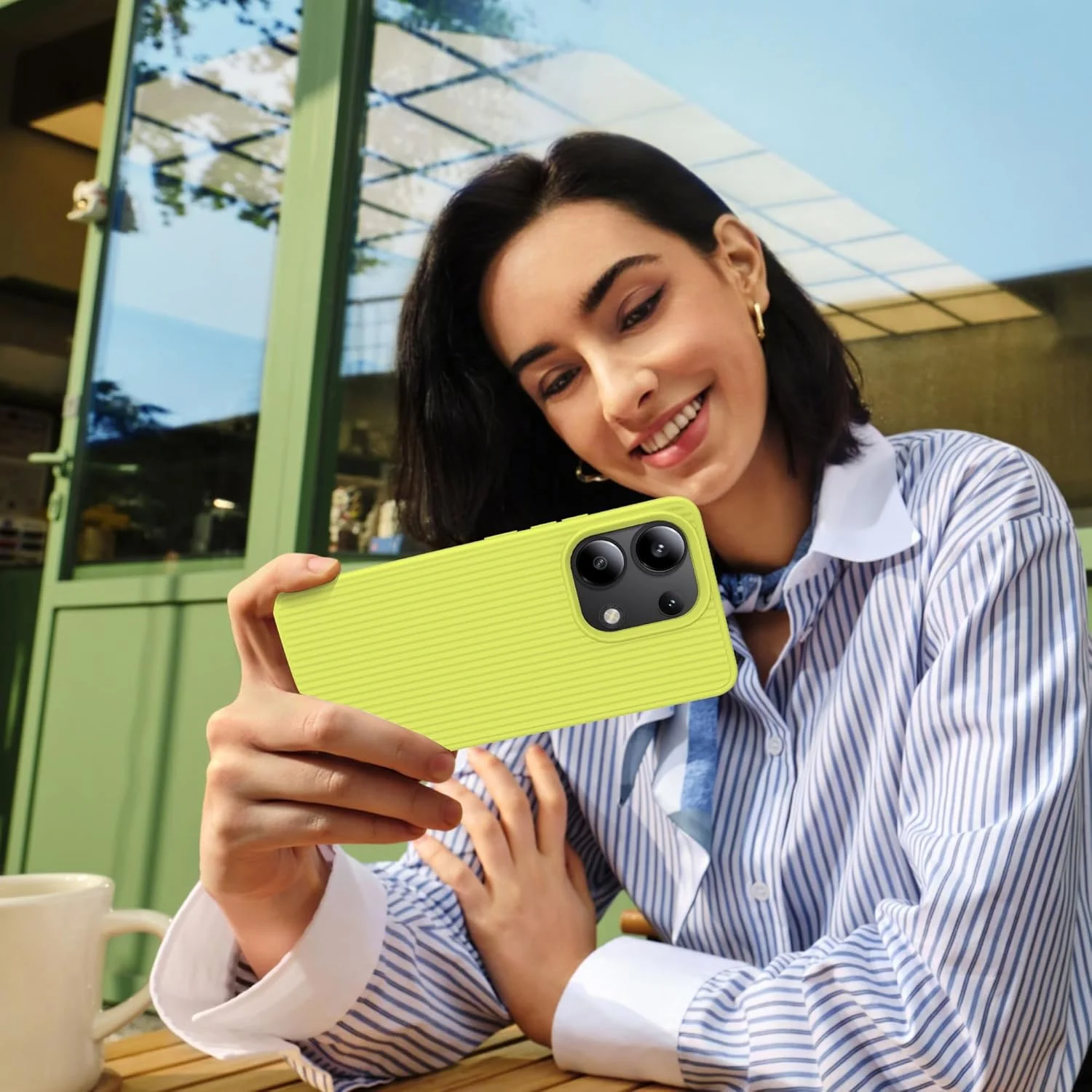 کاور محافظ گوشی SMYTU برای شیائومی Redmi Note 13 4G به همراه 2 محافظ صفحه نمایش شیشه ای حرارت دیده، قاب محافظ TPU سیلیکونی مایع نرم و بسیار نازک سازگار با شیائومی Redmi Note 13 4G (6.67 اینچ) - زرد کاور محافظ گوشی SMYTU برای شیائومی Redmi Note 13 4G به همراه 2 محافظ صفحه نمایش شیشه ای حرارت دیده، قاب محافظ TPU سیلیکونی مایع نرم و بسیار نازک سازگار با شیائومی Redmi Note 13 4G (6.67 اینچ) - زرد
