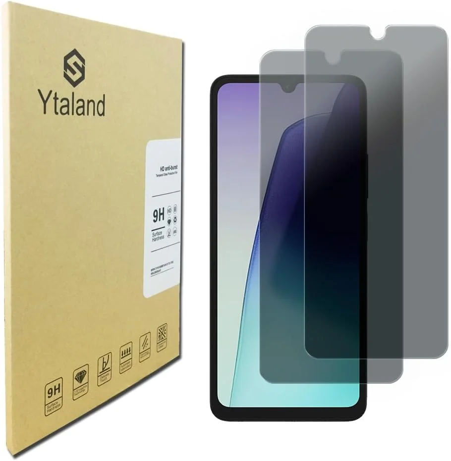 محافظ صفحه نمایش حریم خصوصی Ytaland بسته 2 عددی برای شیائومی Redmi 14C/Poco C75، شیشه محافظ ضد جاسوسی، فیلم محافظ صفحه نمایش حریم خصوصی، [ضد جاسوسی] [سختی 9H برای شیشه حرارت دیده] [بدون حباب]