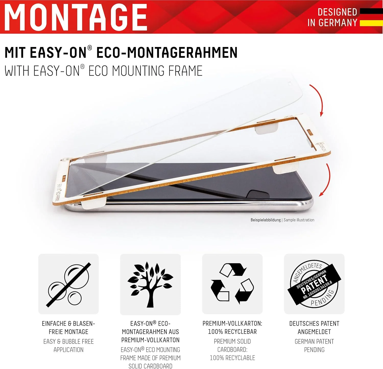 محافظ صفحه نمایش شیشه ای واقعی Displex برای شیائومی Redmi 10C، محافظ صفحه نمایش سخت شیشه ای حرارت دیده (10H)، قاب نصب سازگار با محیط زیست، پوشش ضد اثر انگشت با فناوری پیشرفته، سازگار با قاب