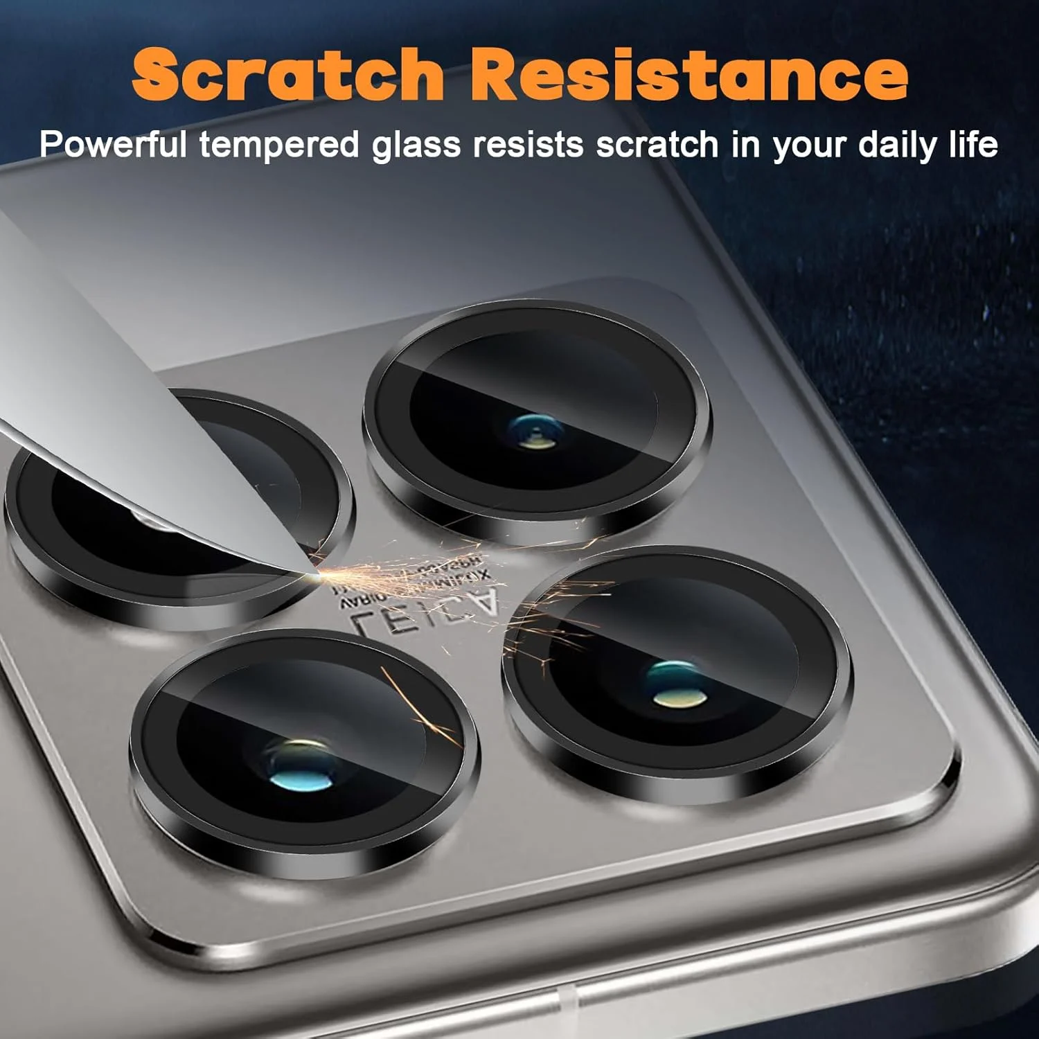محافظ لنز دوربین Locofun برای گوشی شیائومی 14T Pro 5G، شیشه حرارت دیده، سختی 9H، فیلم محافظ لنز دوربین تکی، ضد خش، حلقه تکی ساخته شده از فلز - مشکی