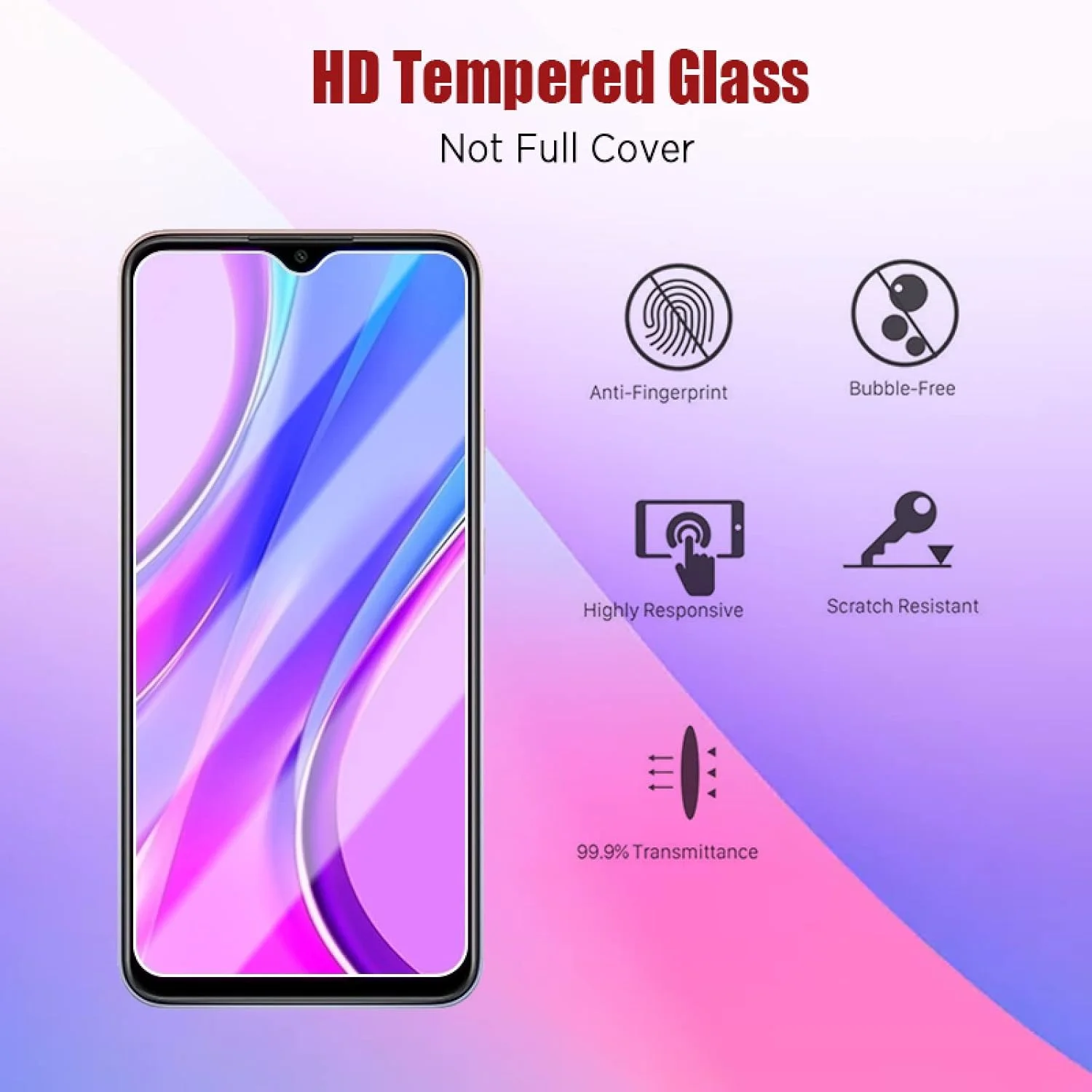 محافظ صفحه نمایش شیشه ای حرارت دیده Woowin، بسته 3 عددی، مناسب برای گوشی های شیائومی ردمی نوت 10 9 8 K30 K40 پرو K30 اولترا، برای ردمی نوت 9 پرو
