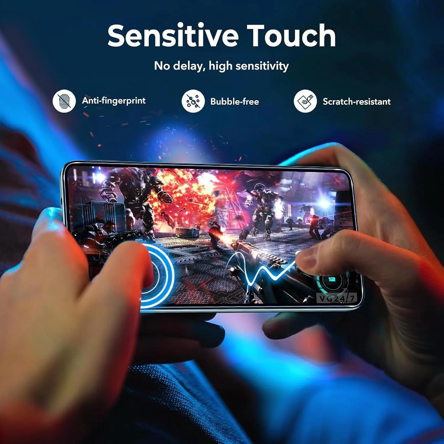 محافظ صفحه نمایش شیشه ای تمپر شده [2+2 عددی] Coiwxmoi برای گوشی شیائومی Redmi Note 13 5G (نه 4G) به همراه محافظ لنز دوربین پشتی، محافظ صفحه نمایش فوق مقاوم، بدون حباب HD، شیشه با سختی 9H، شفاف