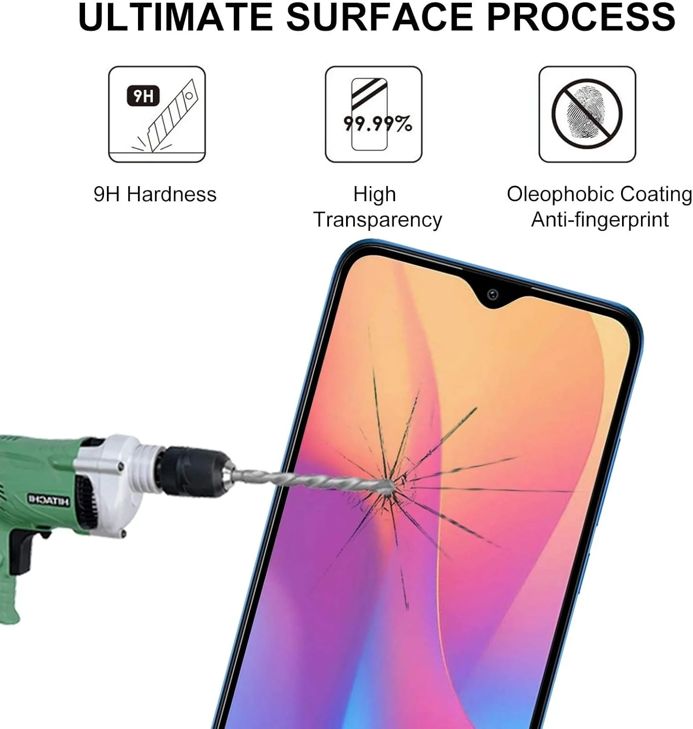 محافظ صفحه نمایش شیشه ای تمپرد فول چسب مناسب برای گوشی موبایل شیائومی Redmi 8A Dual بسته 25 عددی