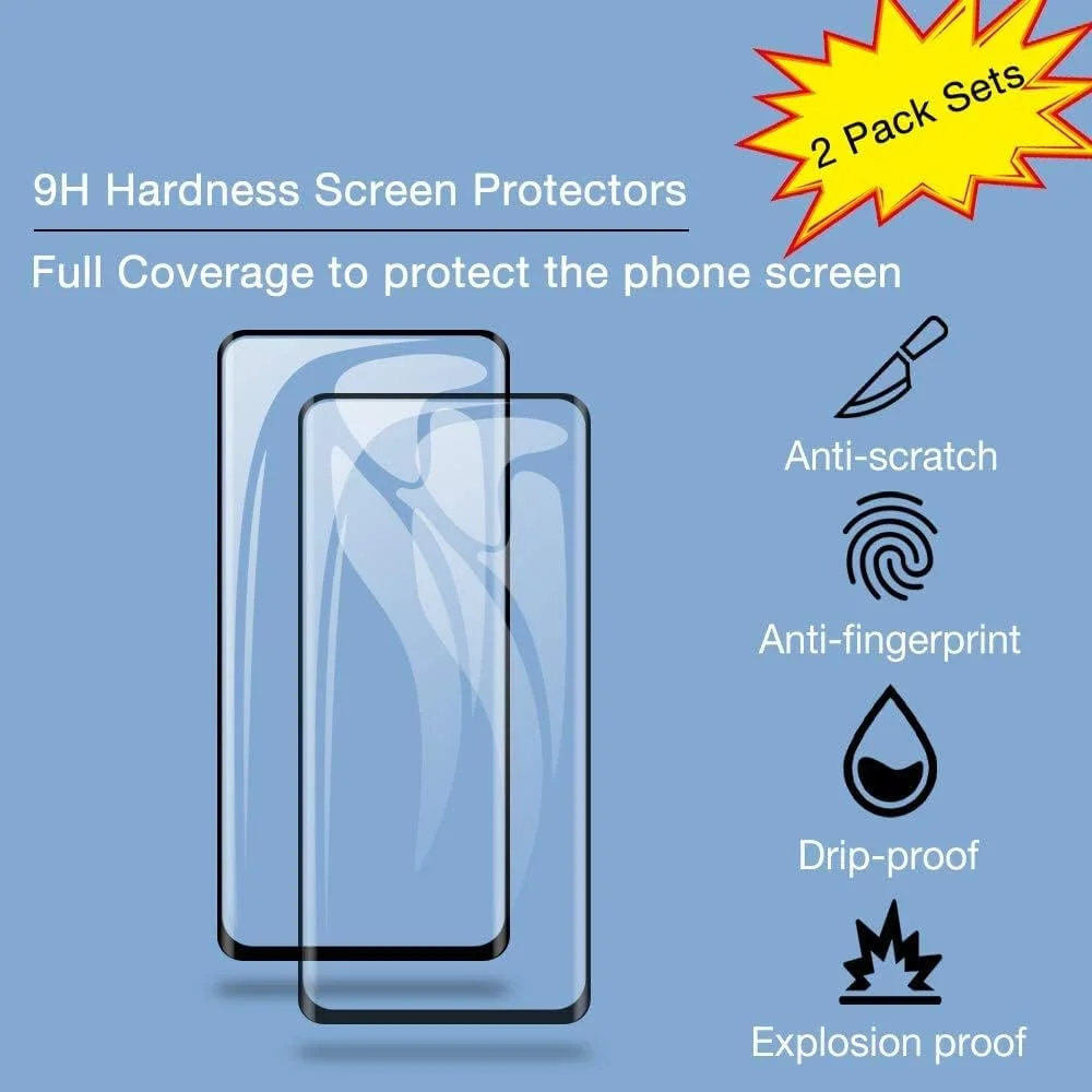 قاب گوشی TEYYOS به همراه [2 عدد] محافظ صفحه نمایش برای شیائومی Redmi 13C/شیائومی Poco C65، قاب محافظ TPU/PC ضد ضربه [پشتیبانی 360 درجه] به همراه محافظ شیشه ای حرارت دیده با سختی 9H، آبی