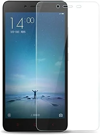 محافظ صفحه نمایش شیشه ای با کاور پشتی شفاف برای شیائومی ردمی نوت 2