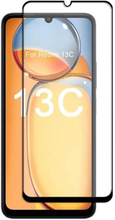 محافظ صفحه نمایش شیشه ای حرارت دیده شفاف و ضد خش مناسب برای گوشی ردمی 13C - مشکی محافظ صفحه نمایش شیشه ای حرارت دیده شفاف و ضد خش مناسب برای گوشی ردمی 13C - مشکی