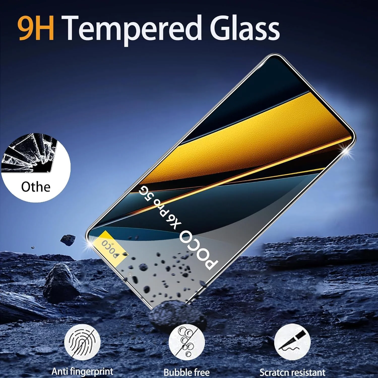 محافظ صفحه نمایش شیشه ای 2+2 عددی Gruattreay سازگار با گوشی شیائومی Poco X6 Pro 5G به همراه محافظ لنز دوربین، سختی 9H، ضد خش، ضد اثر انگشت محافظ صفحه نمایش شیشه ای 2+2 عددی Gruattreay سازگار با گوشی شیائومی Poco X6 Pro 5G به همراه محافظ لنز دوربین، سختی 9H، ضد خش، ضد اثر انگشت