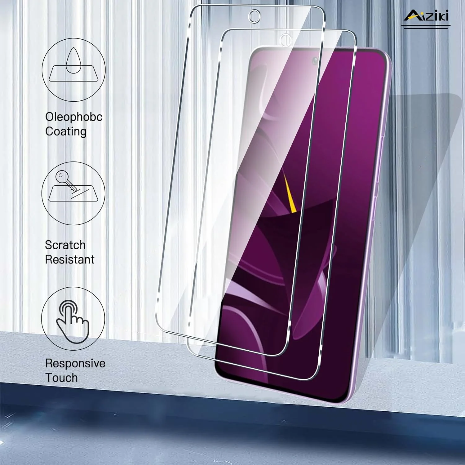 آیزیکی [2 عدد محافظ صفحه نمایش شیشه ای تمپر شده برای شیائومی پوکو M7 پرو 4G، شفاف HD، ضد خش، ضد اثر انگشت، پوشش کامل صفحه نمایش با سختی 9H برای شیائومی پوکو M7 پرو 4G]