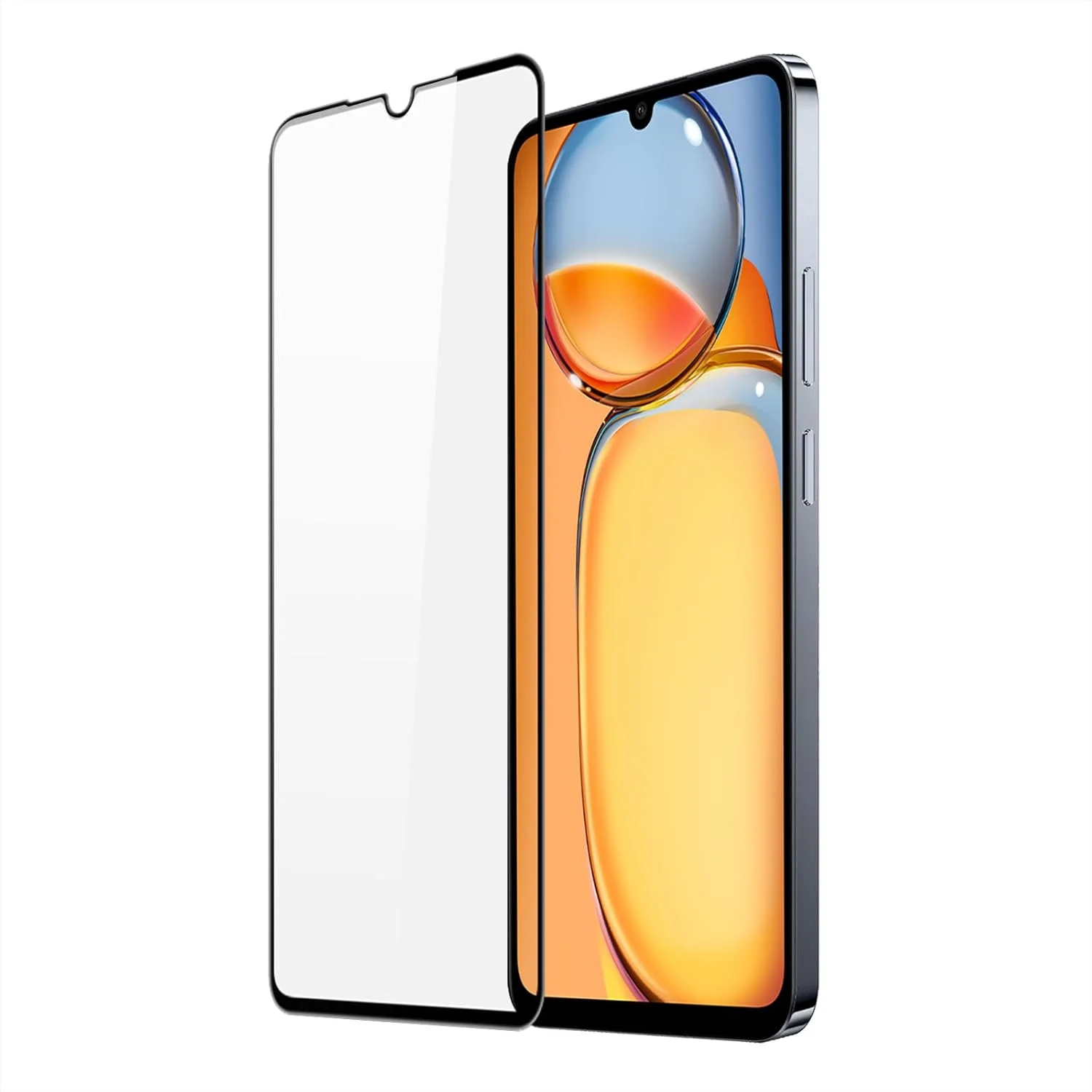 محافظ صفحه نمایش شیشه ای تمپرد فول چسب لبه به لبه نصب آسان EMODIL برای Xiaomi Redmi 13C / Poco C65