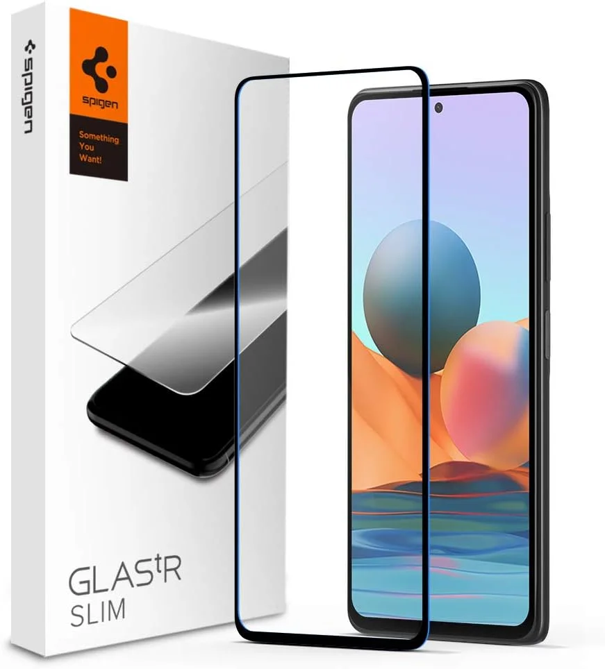 محافظ صفحه نمایش شیشه ای تمام صفحه Spigen GLAStR Slim برای گوشی شیائومی Redmi Note 10 PRO محافظ صفحه نمایش شیشه ای تمام صفحه Spigen GLAStR Slim برای گوشی شیائومی Redmi Note 10 PRO