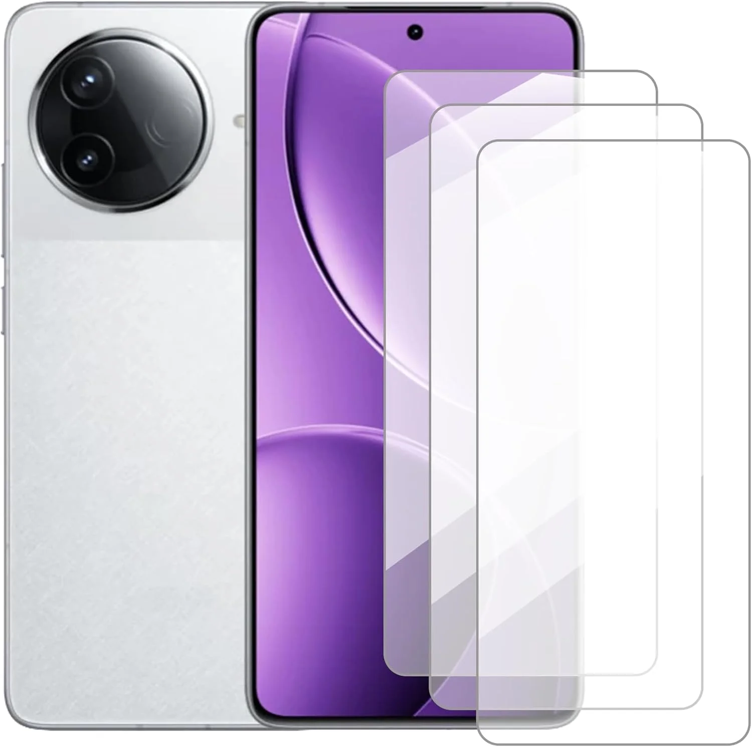 محافظ صفحه نمایش دامولون سازگار با شیائومی Redmi K80 (6.67 اینچ) [بسته 3 عددی] محافظ صفحه نمایش شیشه ای حرارت دیده مناسب برای شیائومی Redmi K80