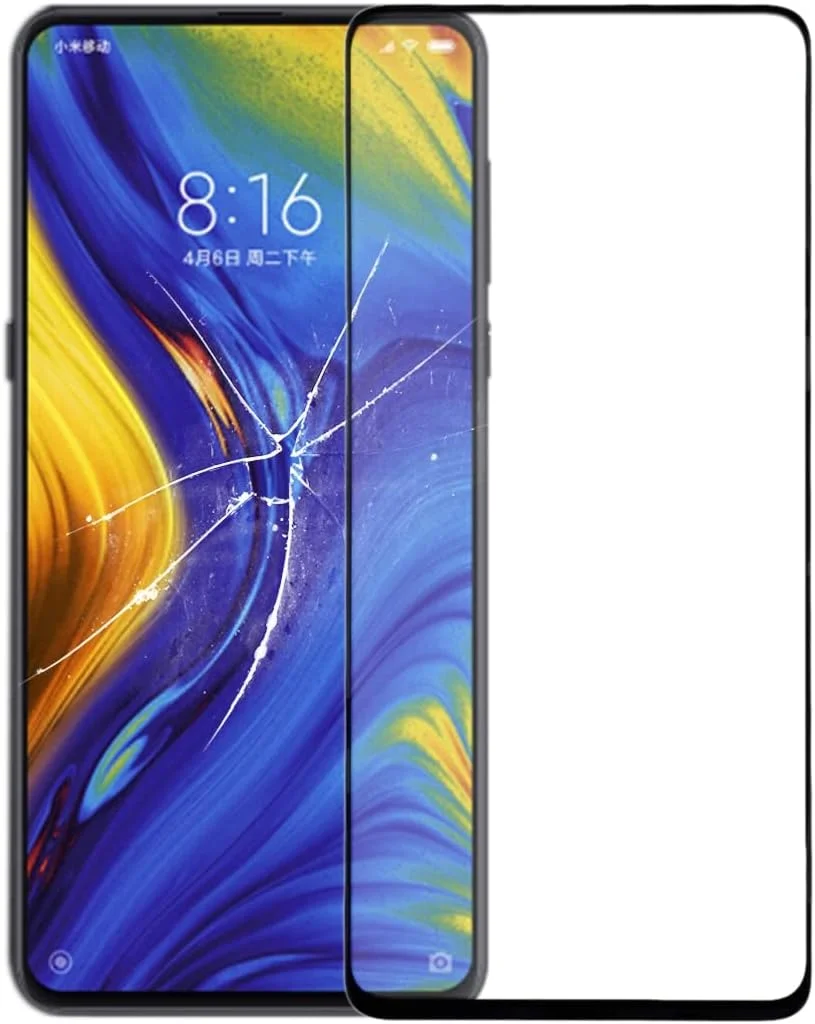 شیشه لنز بیرونی صفحه نمایش جلویی گوشی موبایل به همراه چسب شفاف نوری OCA برای شیائومی Mi Mix 3